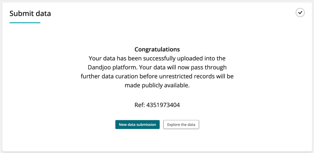 Submitted data