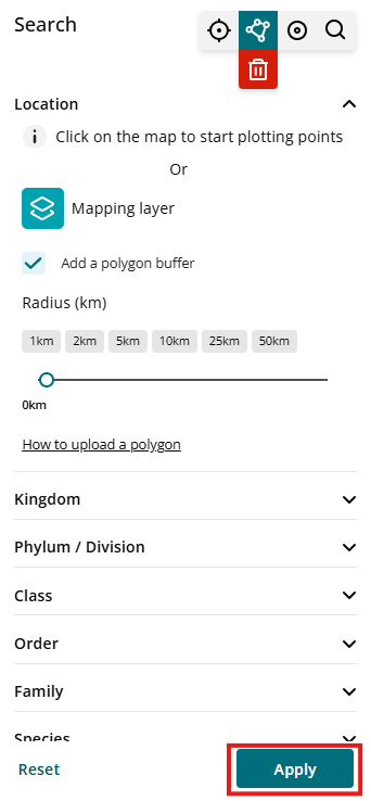 Polygon upload apply