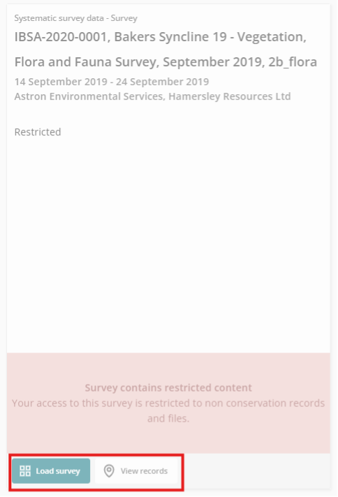 greyed out surveys are accessible