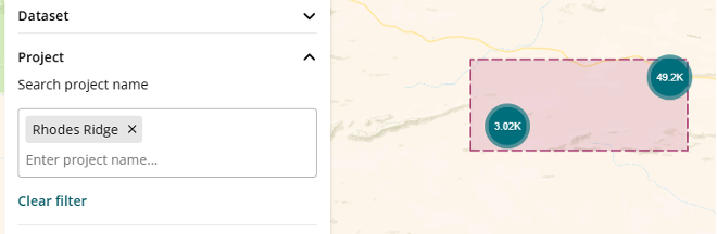 project or survey boundaries